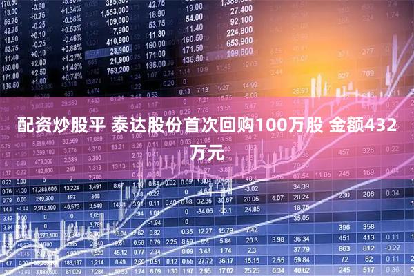 配资炒股平 泰达股份首次回购100万股 金额432万元